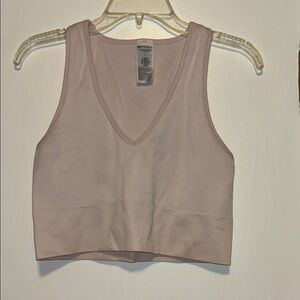 Athleta Pink Fitted Crop Sleeveless Tank Top